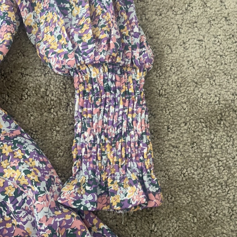 Floral Ruffle Trim Dress - Picture 5 of 7